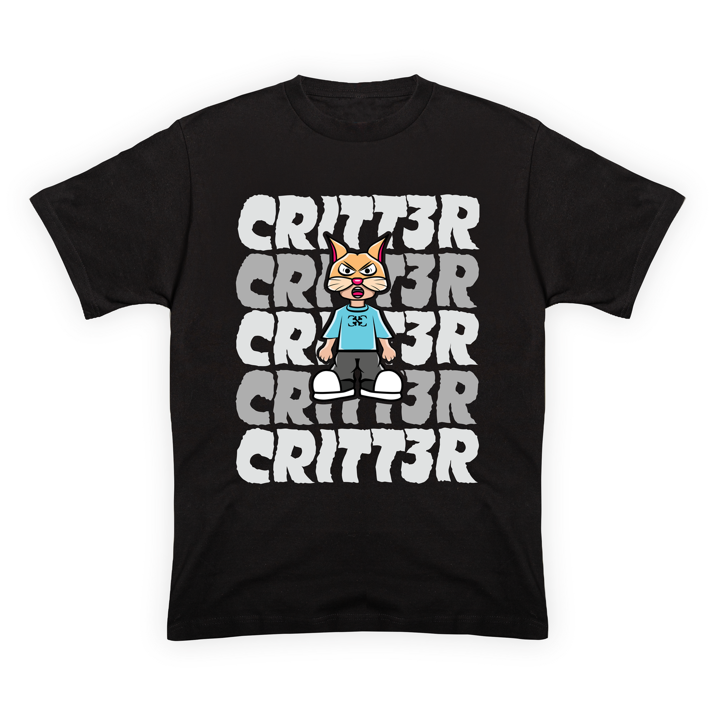 CRITT3R brand shirt featuring a captivating human-dog design, exemplifying the brand's unique style and creativity