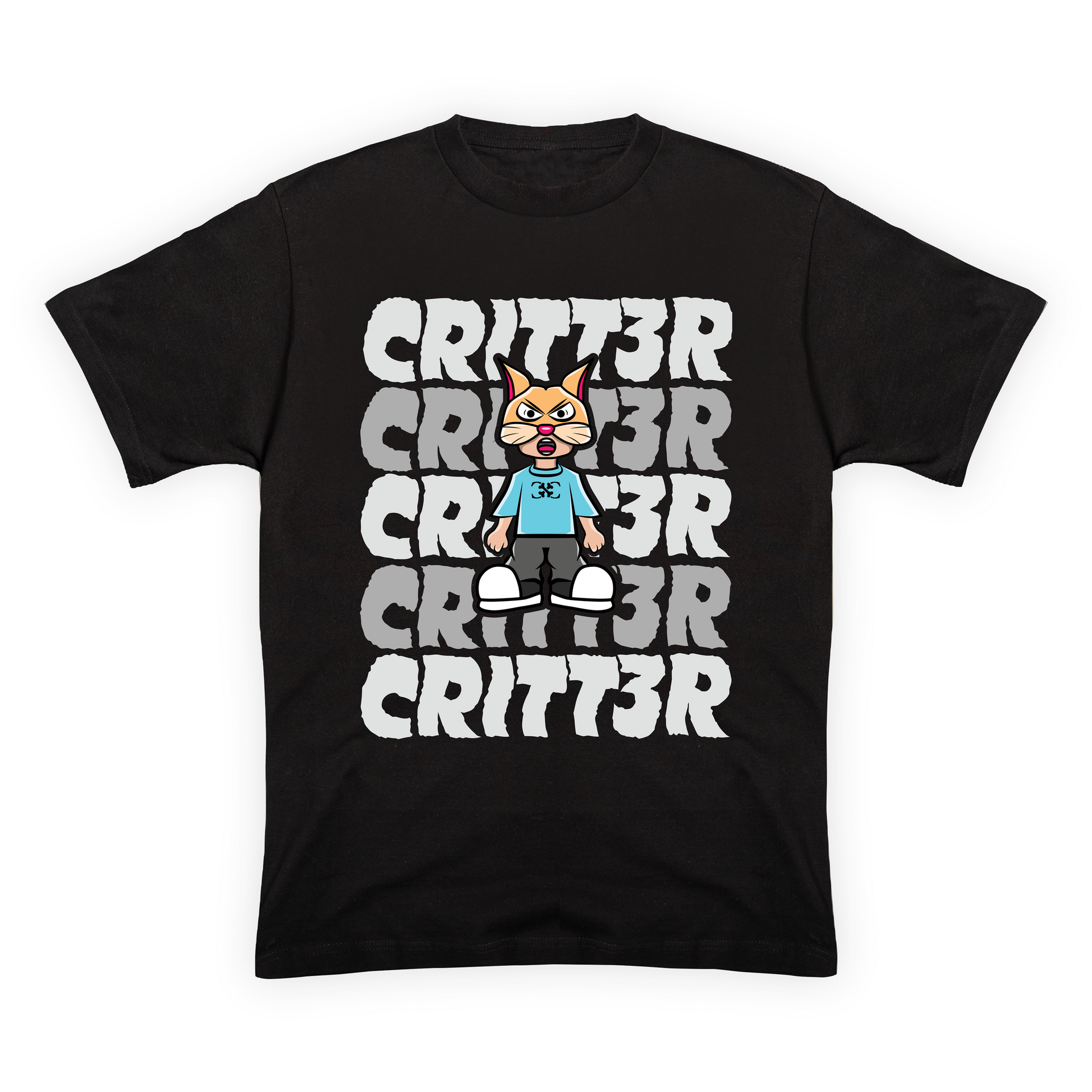 CRITT3R brand shirt featuring a captivating human-dog design, exemplifying the brand's unique style and creativity