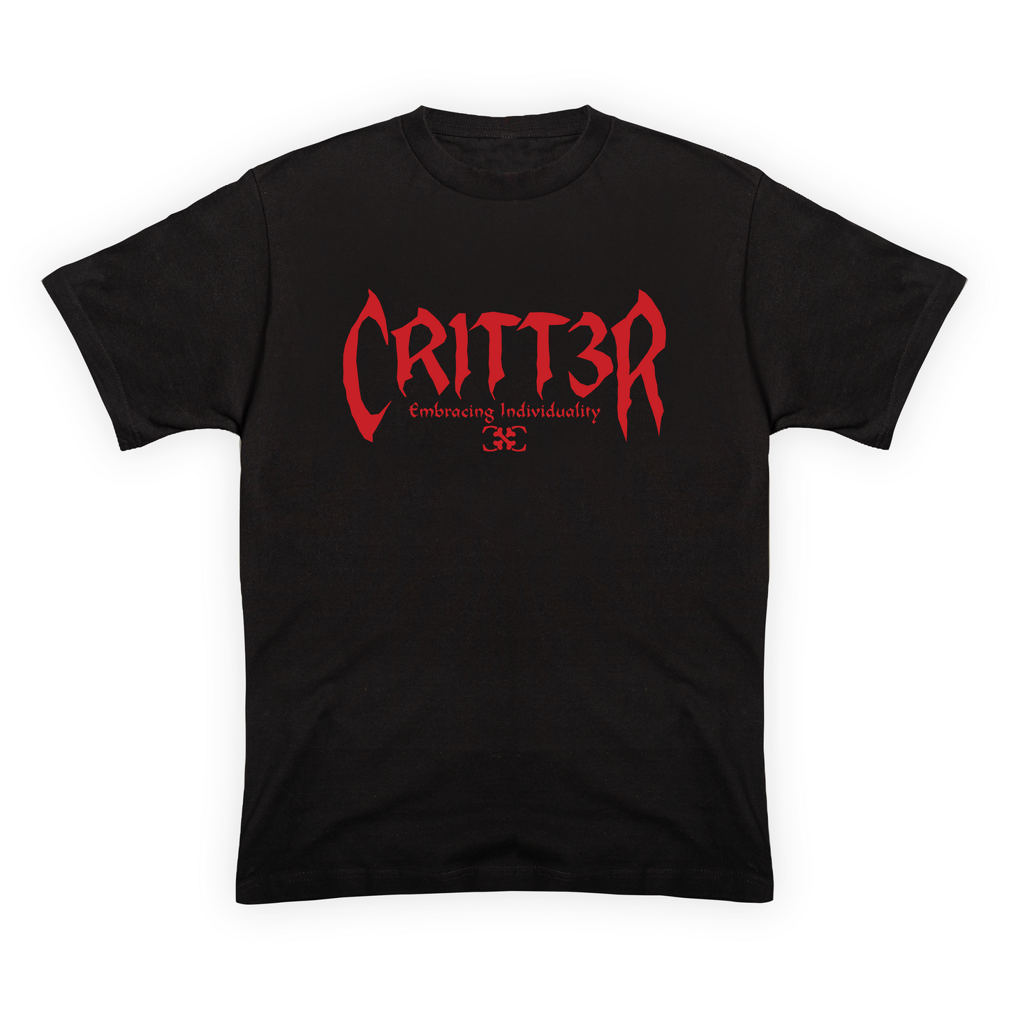 CRITT3R brand shirt, representing the brand's unique style and identity