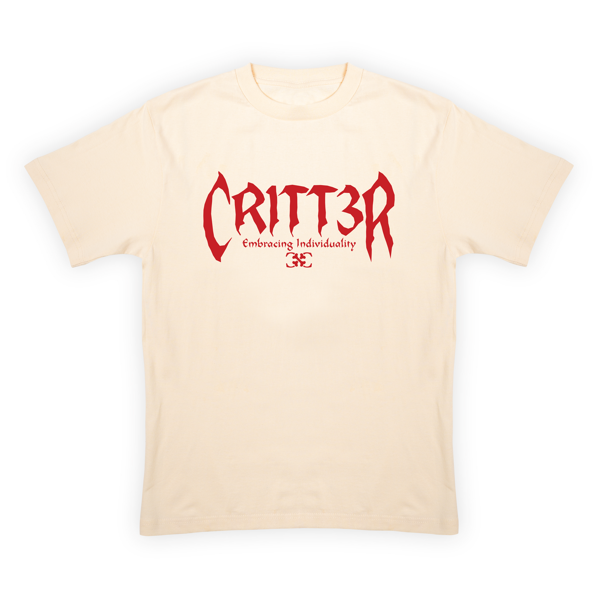 CRITT3R brand shirt, representing the brand's unique style and identity