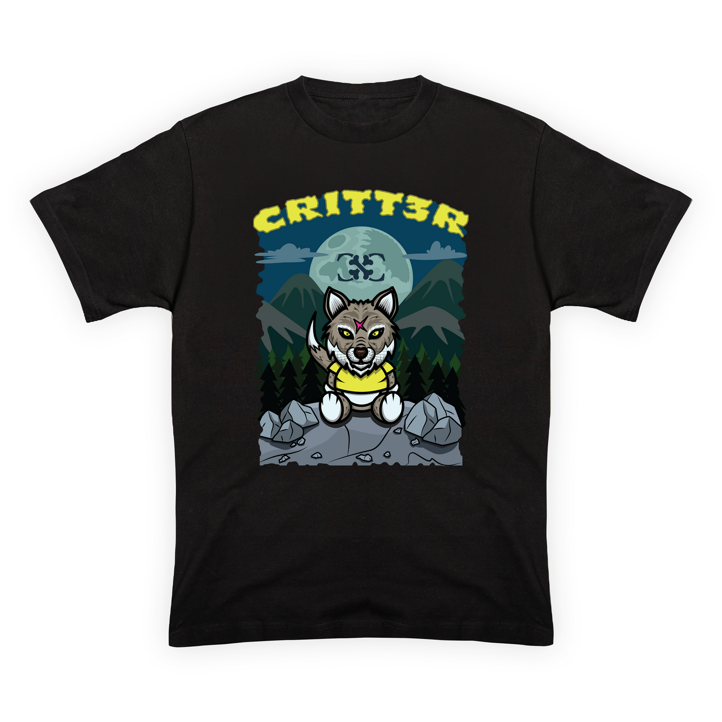 CRITT3R brand shirt featuring a striking lone wolf sigma design, embodying the brand's bold and independent spirit