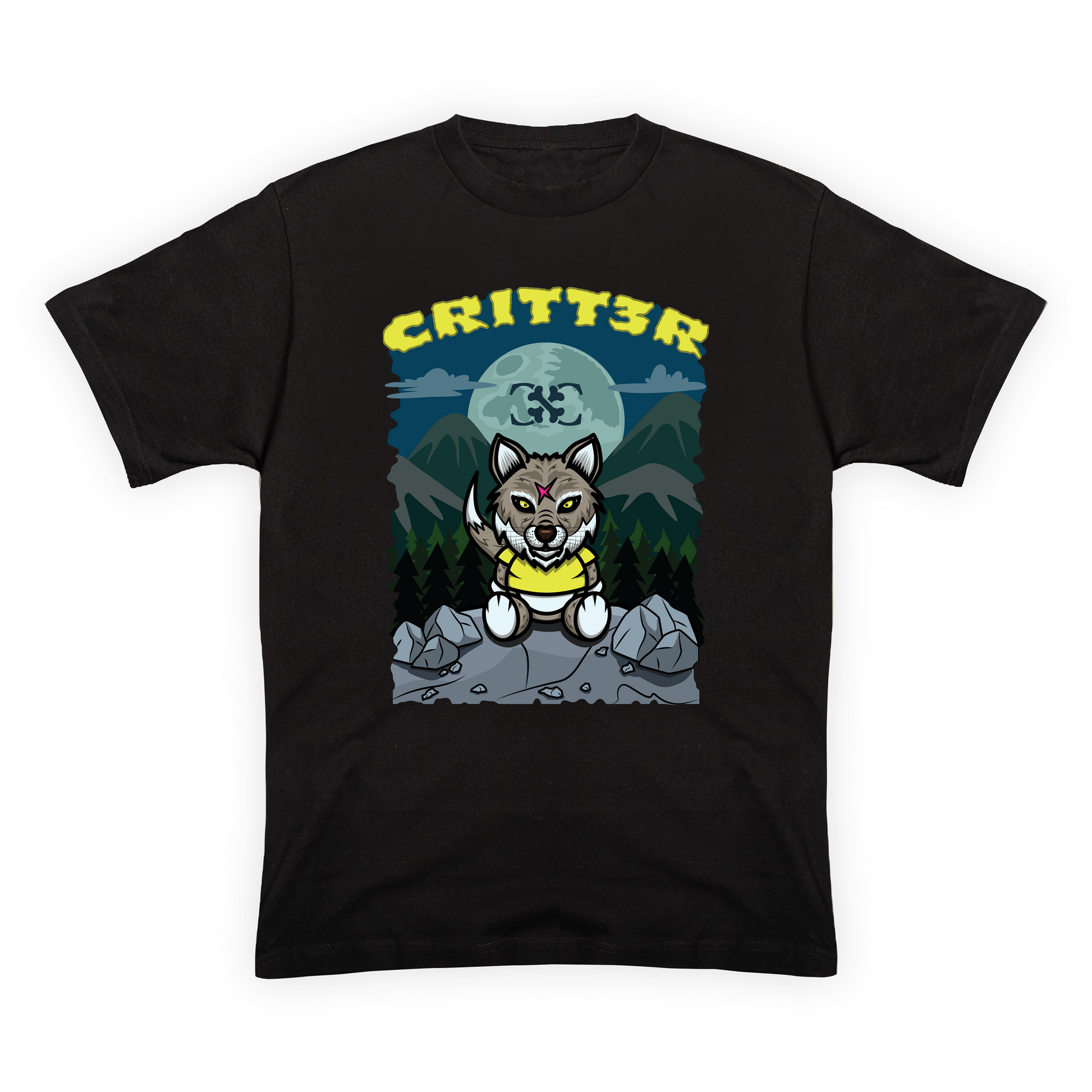 CRITT3R brand shirt featuring a striking lone wolf sigma design, embodying the brand's bold and independent spirit